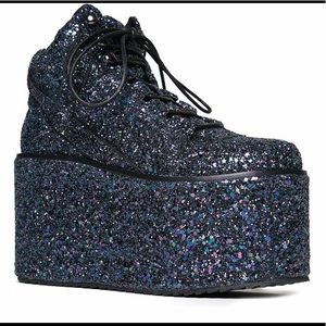 Platform Glitter Boots
